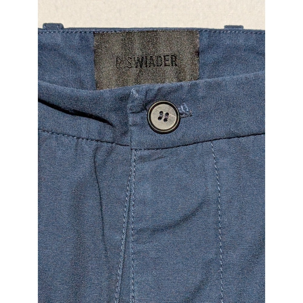 R Swiader Pleated Pants Mens 34 High Rise Tapered USA Made Blue - Picture 3 of 12